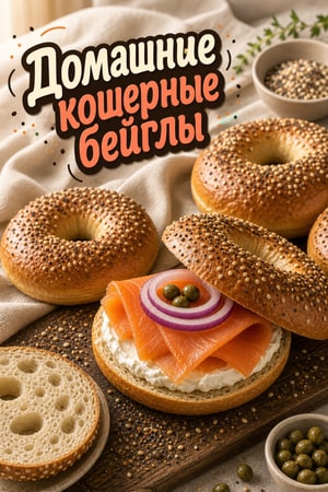 Домашние кошерные бейглы с приправой Everything