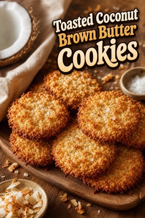 Toasted Coconut Brown Butter Cookies