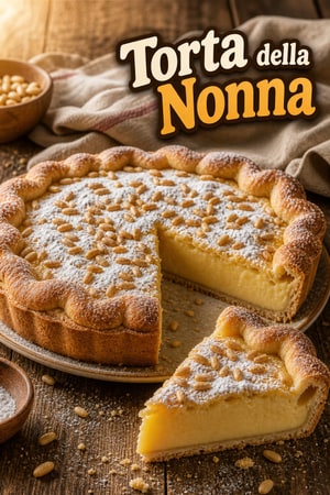 Torta della Nonna - Crostata di Crema Vaniglia della Nonna Toscana