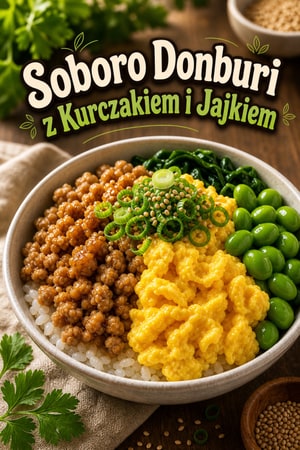Soboro Donburi - Japońska Miska Ryżu z Kurczakiem i Jajkiem