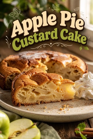 3-Cup Apple Pie Custard Cake with Tart Granny Smith