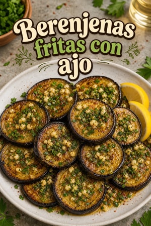Berenjenas fritas con ajo