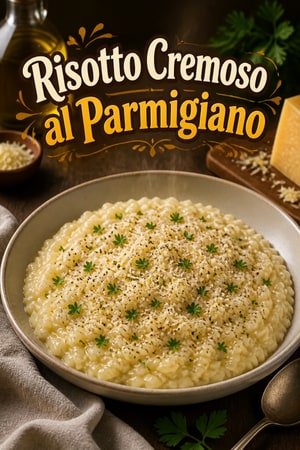 Risotto Cremoso al Parmigiano, Aglio ed Erbe in Instant Pot
