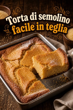 Torta di semolino facile in teglia 