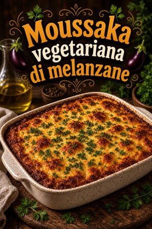 Moussaka vegetariana di melanzane con besciamella cremosa