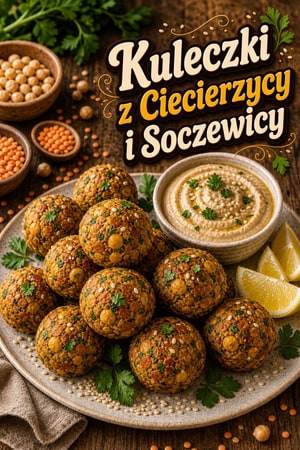 Przyprawione kuleczki z ciecierzycy i soczewicy, wegańskie