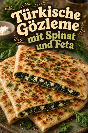 Handgemachte türkische Gözleme – gefüllte Fladenbrote