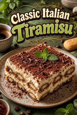 Authentic Italian Tiramisu with Espresso and Mascarpone