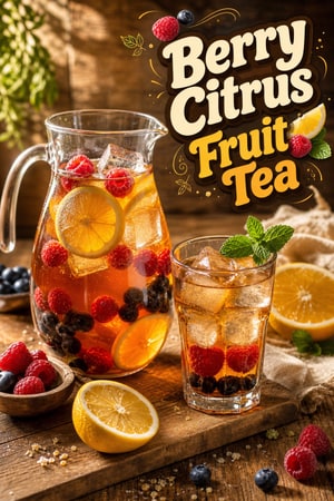 Refreshing Fruit Tea with Berries and Citrus