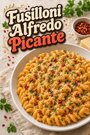Fusilloni Alfredo Picante com Pimenta da Calábria