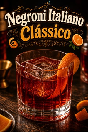 Receita de Cocktail Negroni Italiano Clássico