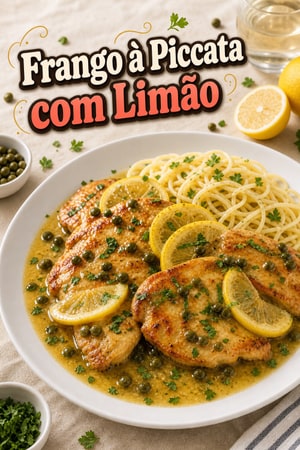 Frango à Piccata Clássico com Limão e Alcaparras