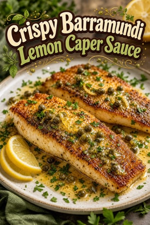 Pan-Seared Barramundi with Lemon Butter Caper Sauce