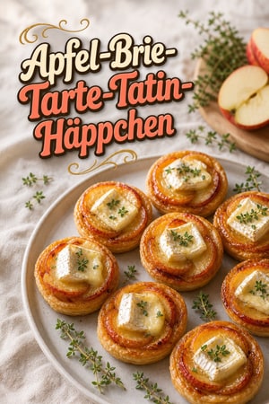Brie-und-Apfel-Tarte-Tatin-Häppchen