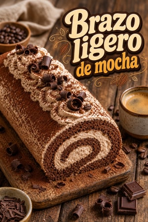 Brazo ligero de mocha: brazo gitano de café y chocolate