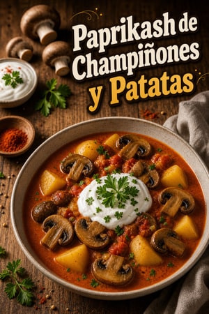 Paprikash de Champiñones y Patatas en Instant Pot