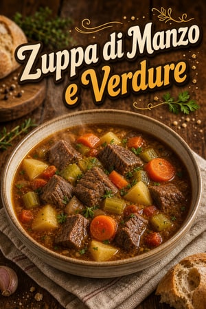 Zuppa di Manzo e Verdure Ricca e Tradizionale