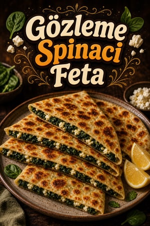 Gözleme Tradizionale Turco con Spinaci e Feta