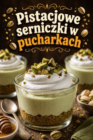 Deser bez pieczenia: pistacjowe serniczki w pucharkach