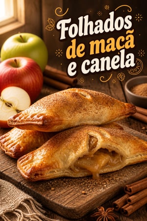 Bolsas de Tarte de Maçã Manteigosa com Crosta de Canela