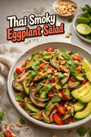 Thai Vegetable and Smoky Eggplant Salad