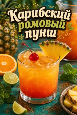 Классический карибский ромовый пунш с тропическими соками