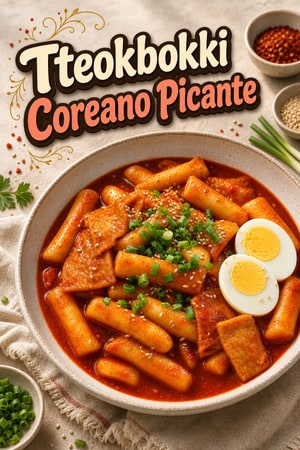 Tteokbokki Autêntico: Bolinhos de Arroz Coreanos Picantes