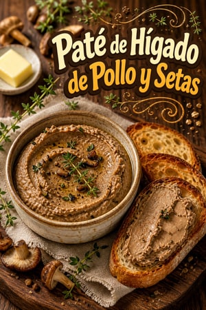 Pâté de Hígado de Pollo y Setas Silvestres Aterciopelado