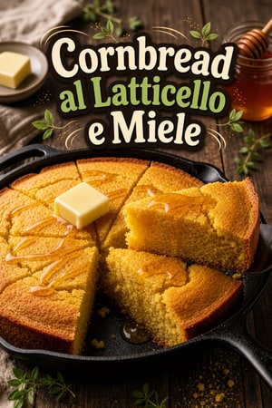 Cornbread Americano al Latticello e Miele in Padella
