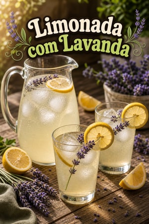 Limonada Caseira com Lavanda e Limões Frescos
