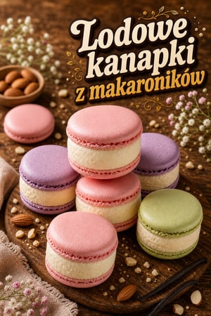 Domowe lodowe kanapki z makaroników - elegancki mrożony deser