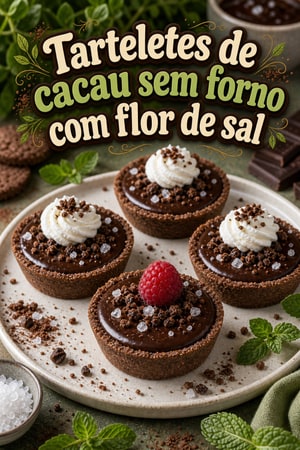 Tarteletes de Cacau sem Forno com Sal Marinho e Crocância