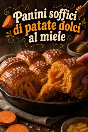Panini Soffici alle Patate Dolci con Burro al Miele