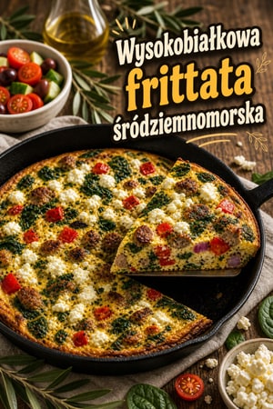 Wysokobiałkowa frittata śródziemnomorska z indykiem