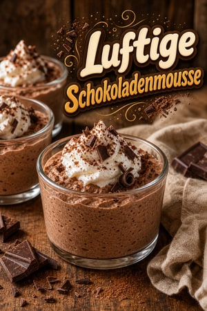 Klassische leichte Schokoladenmousse – luftig & fein