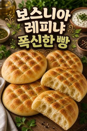 전통 보스니아 레피냐(Lepinja) - 구름처럼 폭신한 플랫브레드 레시피