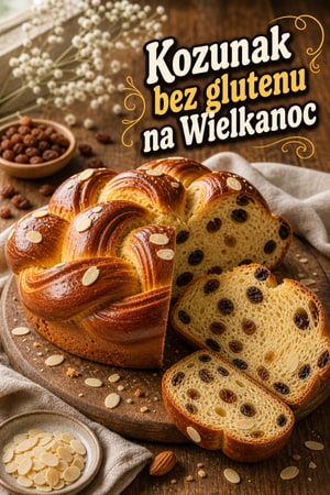 Francuski kozunak bez glutenu — warkocz wielkanocny