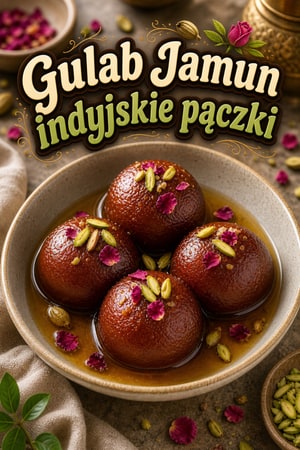 Autentyczne Gulab Jamun - indyjskie pączki w syropie różanym