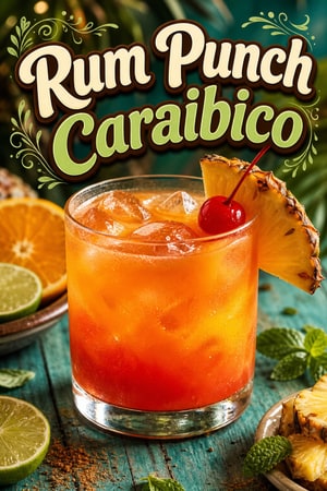 Rum Punch Caraibico Classico con Succhi Tropicali