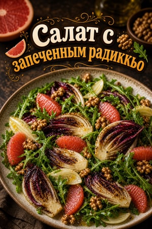 Салат с запеченным радиккьо и грейпфрутом для пищеварения