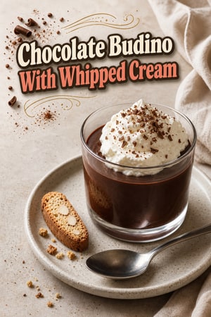 Chocolate Budino With Soft Whipped Cream