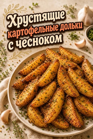 Хрустящие картофельные дольки с чесноком и травами