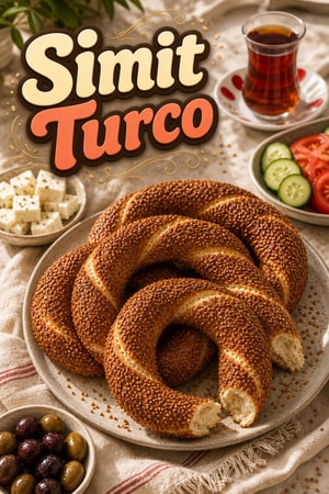 Simit Turco Autêntico: Receita de Pão Crocante com Sésamo