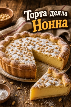Торта делла Нонна - итальянский бабушкин крем-пирог 