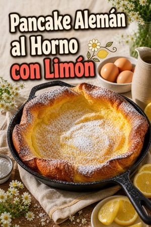 Pancake Alemán al Horno con Limón y Azúcar