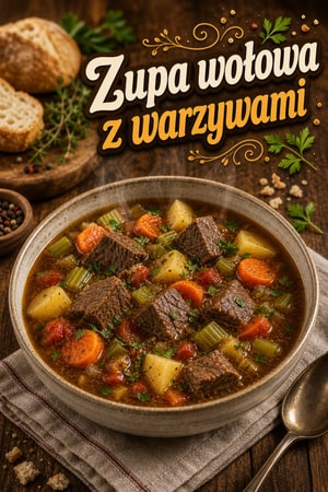 Tradycyjna zupa wołowa z warzywami – pożywna i rozgrzewająca