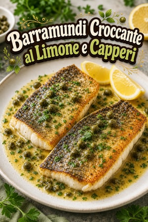 Barramundi in Padella con Salsa al Burro, Limone e Capperi