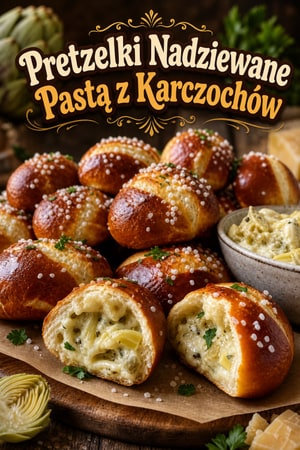 Pretzelki Nadziewane Pastą z Karczochów