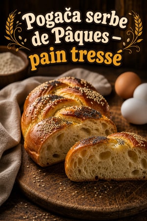 Pogača serbe de Pâques – pain tressé moelleux au yaourt