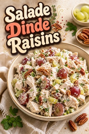Salade de Dinde Crémeuse aux Raisins et Noix de Pécan